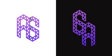 AG ve GA Polygon Logo Kümesi, AG ve GA baş harfleriyle çokgen ile ilişkili işler için uygundur.