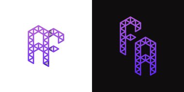 AF ve FA Polygon Logo Kümesi, AF ve FA baş harfleriyle çokgen ile ilişkili işler için uygundur.