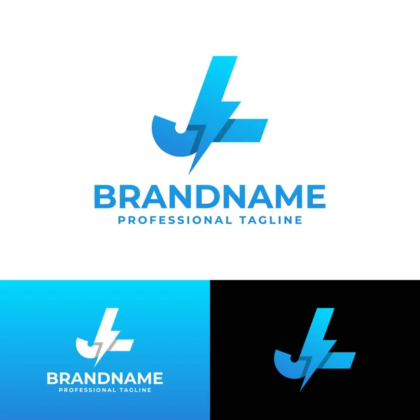 Lettre Power Logo Adapté Toute Entreprise Avec Des Initiales — Image vectorielle