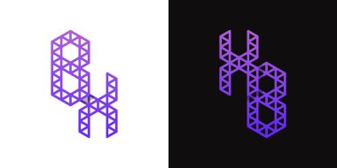 BX ve XB Polygon Logo Kümesi, BX ve XB baş harfleriyle çokgen ile ilişkili işler için uygundur.