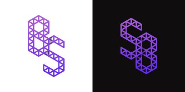 BS ve SB Polygon Logo Set harfleri, BS ve SB baş harfleriyle çokgen ile ilgili işler için uygundur.