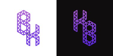 BK ve KB Polygon Logo Kümesi, BK ve KB baş harfleriyle çokgen ile ilişkili işler için uygundur.