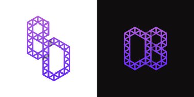 BD ve DB Polygon Logo Kümesi, BD ve DB harfleriyle çokgen ile ilişkili işler için uygundur.