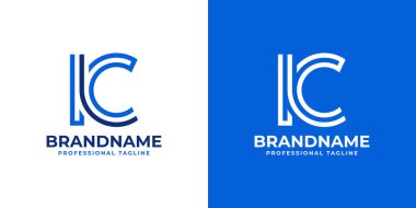 IC Satır Monogram Logosu, IC veya CI baş harfleri ile iş yapmak için uygun.