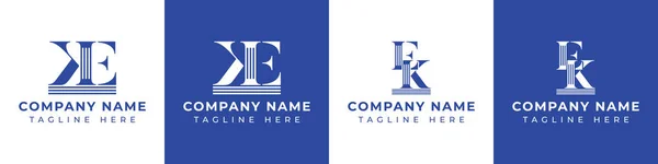 EK ve KE Sütun logosu, KE veya EK ile ilgili iş için uygun.