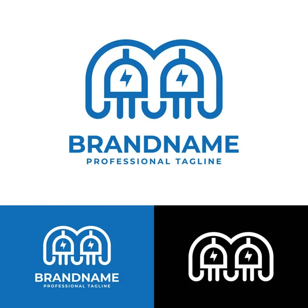 Lettre Plug Logo Adapté Toute Entreprise Liée Plug Initial — Image vectorielle
