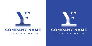 FY ve YF Pillar logosu, YF veya FY ile iş yapmak için uygun..