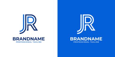 JR Satır Monogram Logosu, JR veya RJ baş harfleri ile iş yapmak için uygun.