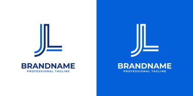 Harf JL Line Monogram Logosu, JL veya LJ baş harfleri ile iş yapmak için uygun.