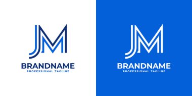 JM Line Monogram Logosu, JM veya MJ baş harfleri ile iş yapmak için uygun.