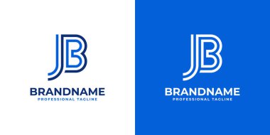 JB Satır Monogram Logosu, JB veya BJ baş harfleri ile iş yapmak için uygun.