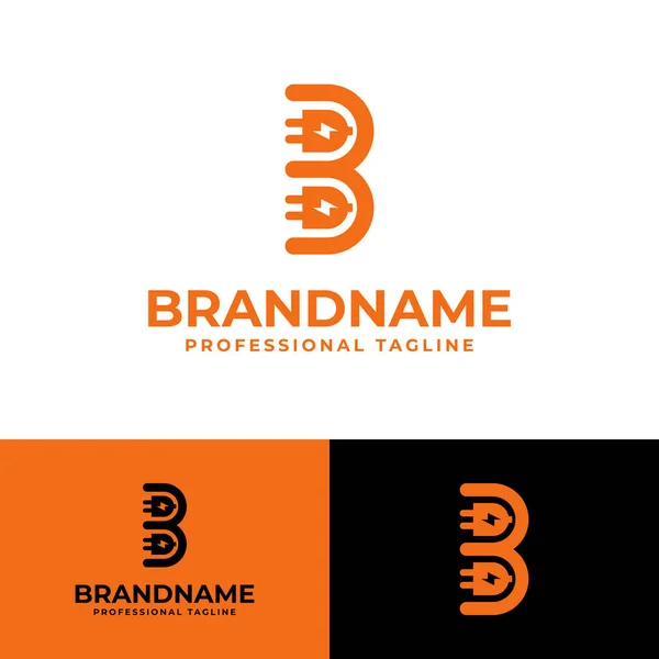 Bの最初のプラグに関連するあらゆるビジネスのために適した手紙Bのプラグのロゴ — ストックベクタ