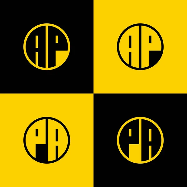 Απλό Και Letter Circle Logo Set Κατάλληλο Για Επιχειρήσεις Αρχικό — Διανυσματικό Αρχείο