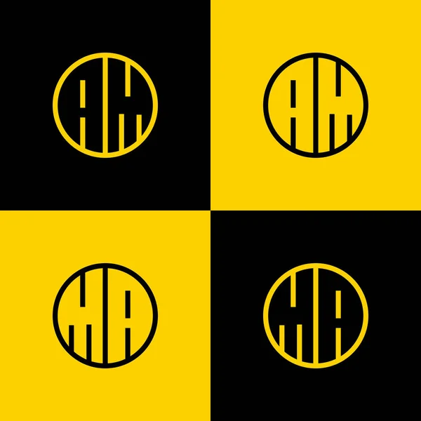 Yksinkertainen Letter Circle Logo Set Sopii Liiketoimintaan Tai Alkuperäisen — vektorikuva