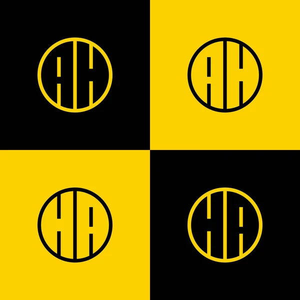 Ensemble Logo Simple Letter Circle Adapté Aux Affaires Avec Initial — Image vectorielle