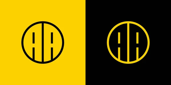 Ensemble Logo Simple Letter Circle Adapté Aux Entreprises Avec Une — Image vectorielle