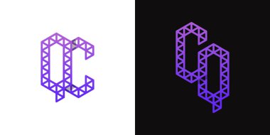 CQ ve CQ Polygon Logo Kümesi, CQ ve QC baş harfleriyle çokgen ile ilişkili işler için uygundur.