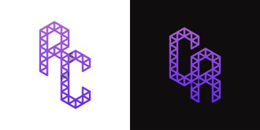 CR ve CR Polygon Logo Kümesi, CR ve RC harfleri ile çokgen ilişkili işler için uygundur.