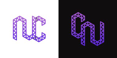 CN ve CN Polygon Logo Kümesi, CN ve NC harfleri ile çokgen ilişkili işler için uygundur.