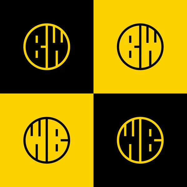 Eenvoudige Letter Circle Logo Set Geschikt Voor Zaken Met Initialen — Stockvector