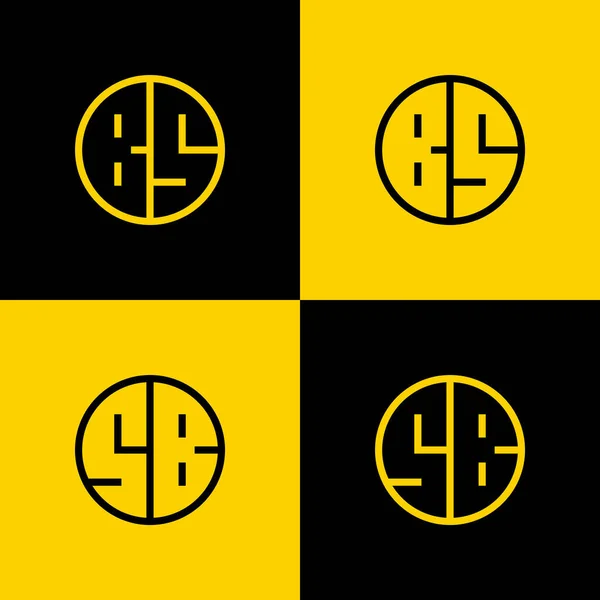 Απλό Και Letter Circle Logo Set Κατάλληλο Για Επιχειρήσεις Αρχικό — Διανυσματικό Αρχείο