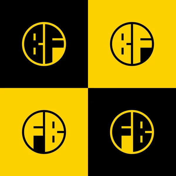 Eenvoudige Letter Circle Logo Set Geschikt Voor Zaken Met Initialen — Stockvector