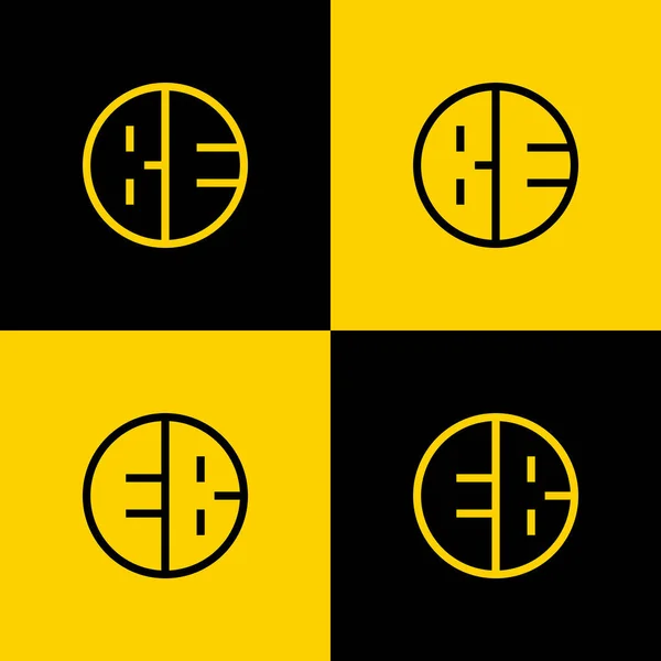 Set Logo Simple Letter Circle Adapté Aux Affaires Avec Initial — Image vectorielle