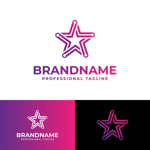Logo Star Technology Adapté Toute Entreprise Liée Star Technology — Image vectorielle
