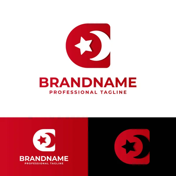 Lettre Logo Islamique Adapté Pour Les Entreprises Liées Islam Avec — Image vectorielle