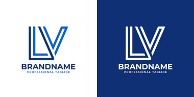 LV Line Monogram Logosu, LV veya VL harfleri ile iş yapmak için uygun.