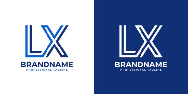 LX Satır Monogram Logosu, LX veya XL harfleri ile iş yapmak için uygun.