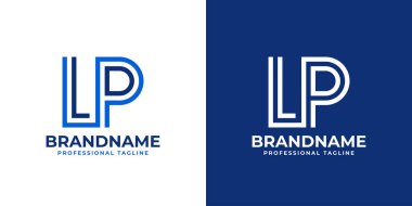 LP Satır Monogram Logosu, LP veya PL harfleri ile iş yapmak için uygun.