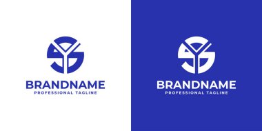 SY veya YS Logosu, YS veya SY harfleri ile başlayan her iş için uygun