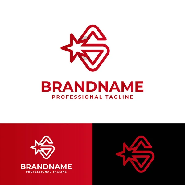 Lettre Star Logo Adapté Pour Les Entreprises Liées Star Avec — Image vectorielle