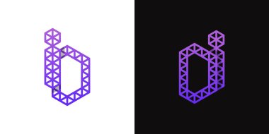 DI ve ID Polygon Logo Kümesi, DI ve ID harfleri ile çokgen ile ilgili işler için uygundur.