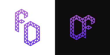 DF ve FD Polygon Logo Kümesi, DF ve FD harfleri ile çokgen ilişkili işler için uygundur.
