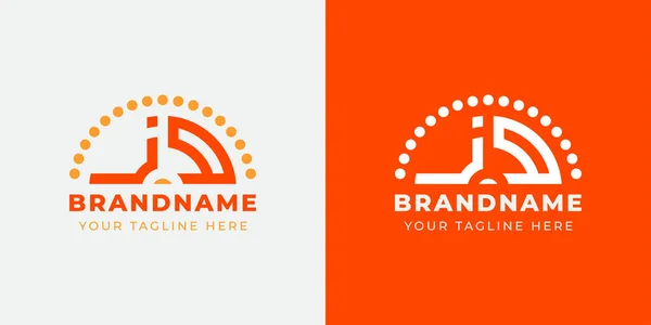 Letra Sunrise Logo Set Adecuado Para Cualquier Negocio Con Iniciales — Vector de stock