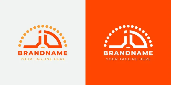 Letter Sunrise Logo Set Egnet Enhver Bedrift Med Eller Initialer – stockvektor