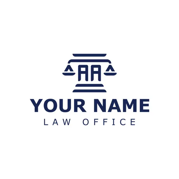 List Legal Logo Odpowiednie Dla Każdej Działalności Związanej Adwokatem Prawnikiem — Wektor stockowy