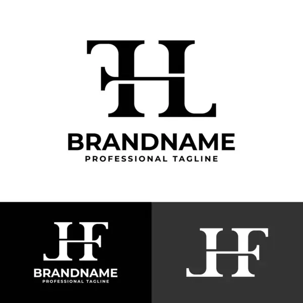 stock vector Letter FHL or LHF Monogram Logo, suitable for any business with FHL, FLH, LHF, LFH, HFL, or HLF initial.