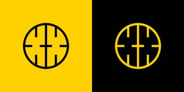 Basit XX Harf Çemberi Logosu Seti, XX parafı ile iş için uygun