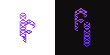 FI ve IF Polygon Logo Kümesi, FI ve IF harfleri ile çokgen ilişkili işler için uygundur
