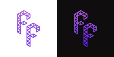 FF Polygon Logosu Harfleri, FF baş harfli çokgen ile ilgili işler için uygundur