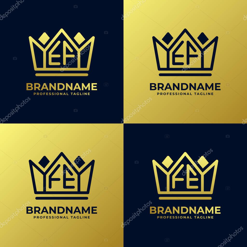 Letter EF and FE Home King Logo Set, suitbale for business with EF or FE initials