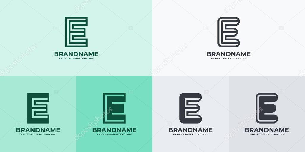 Modern Letter E Logo Set, Suitable for business with E or EE initials
