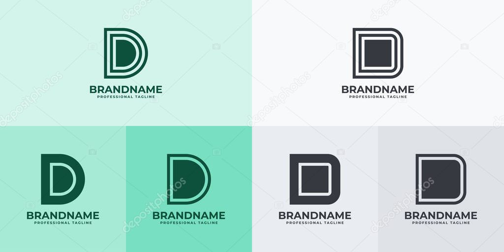 Modern Letter D Logo Set, Suitable for business with D or DD initials