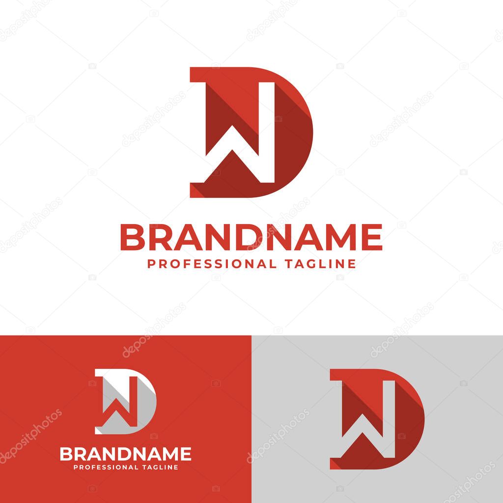 Letter DW Letter Logo, suitable for business DW and WD intials