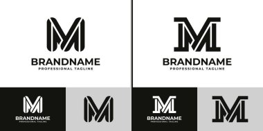 Modern Harf YM Monogram Logo Seti, YM veya Benim adımın baş harfleri ile iş yapmak için uygun