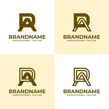 Modern Letter DA Monogram Logo Set, DA veya AD baş harfleri ile iş yapmak için uygun