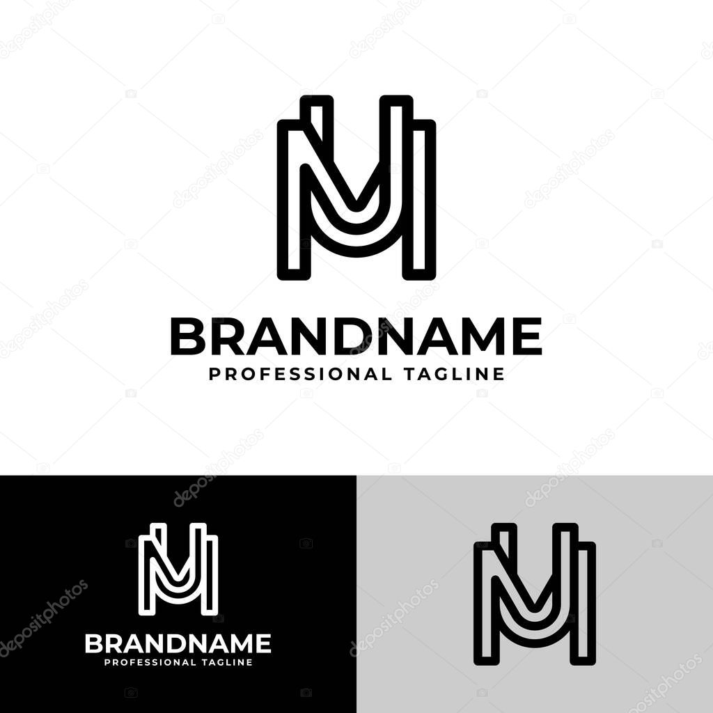 Modern Letter UM Monogram Logo Set, suitable for business with UM or MU initials